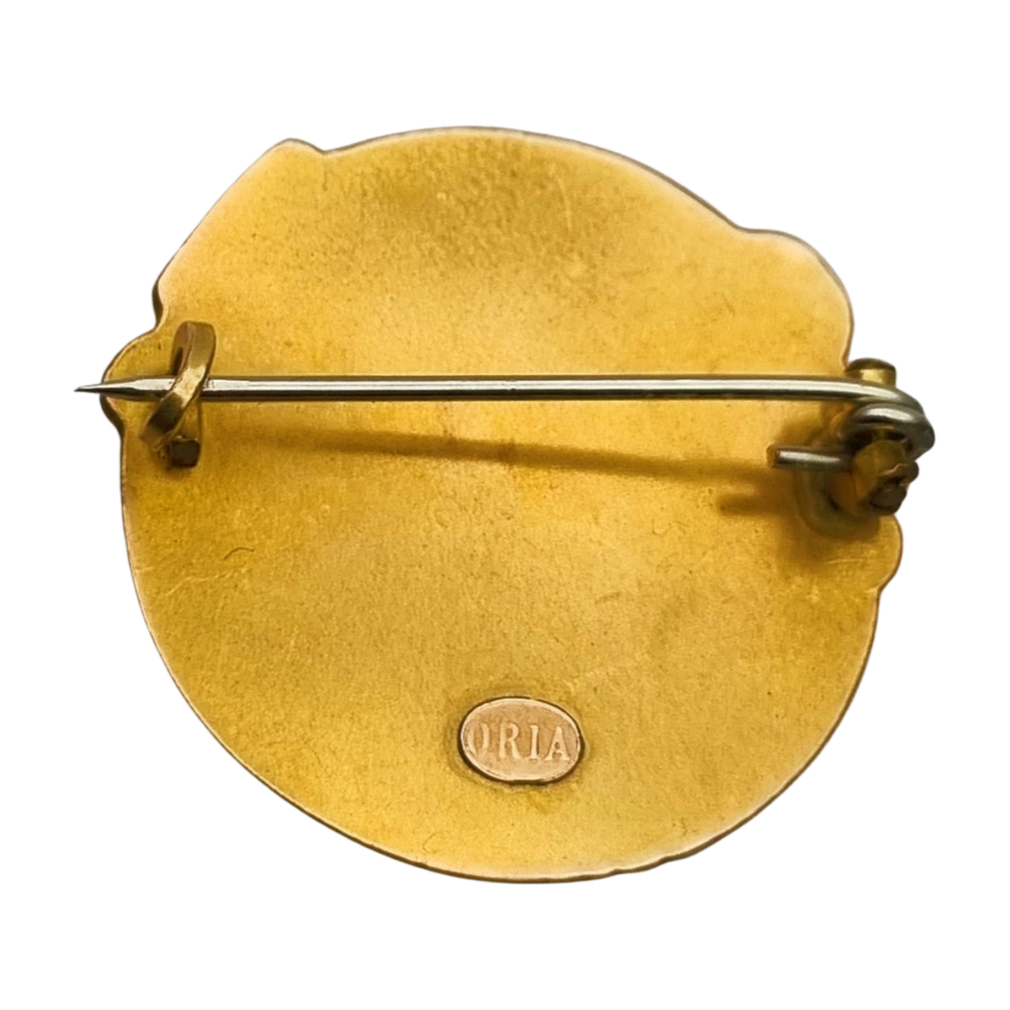 Broche Art Nouveau Oria firmado ABargas, oro lamimado Francia circa 1900