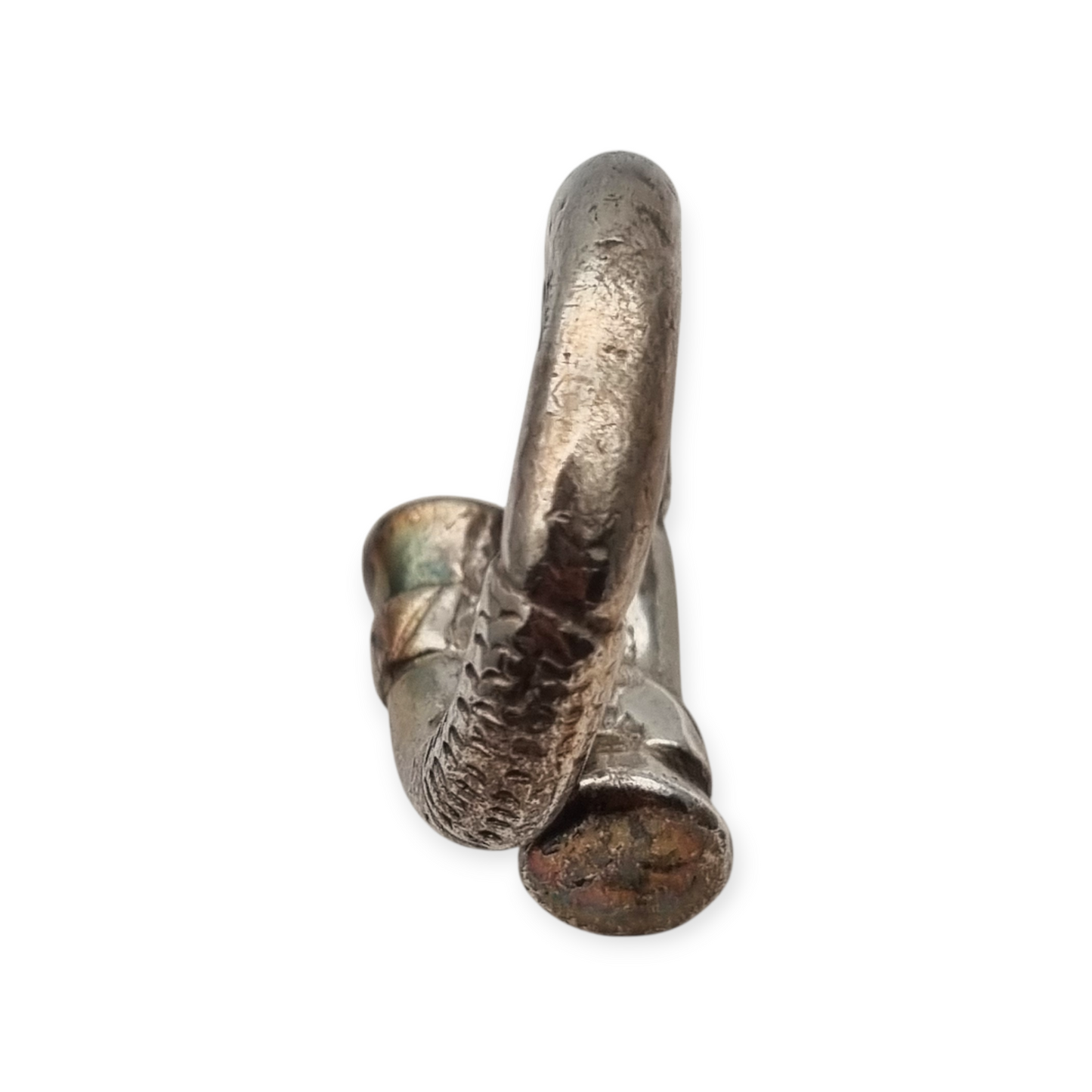 Anillo de plata 800 de Brandimarte Florencia, estilo étnico, acabado rústico, circa 1980