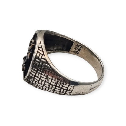 Vintage 925 Silver Ring with Mariner Anchor, circa 1990