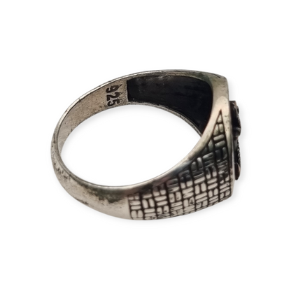 Vintage 925 Silver Ring with Mariner Anchor, circa 1990