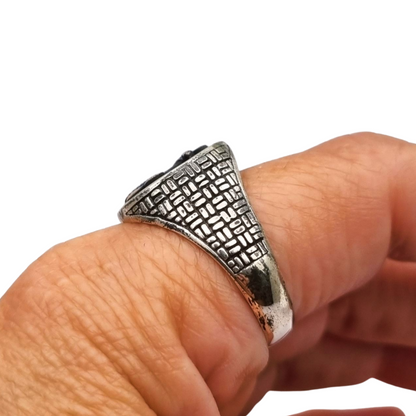 Vintage 925 Silver Ring with Mariner Anchor, circa 1990