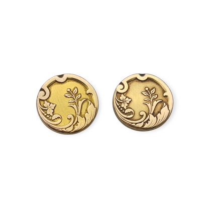 Art Nouveau FIX gold-plated cufflinks with floral engraving, circa 1920