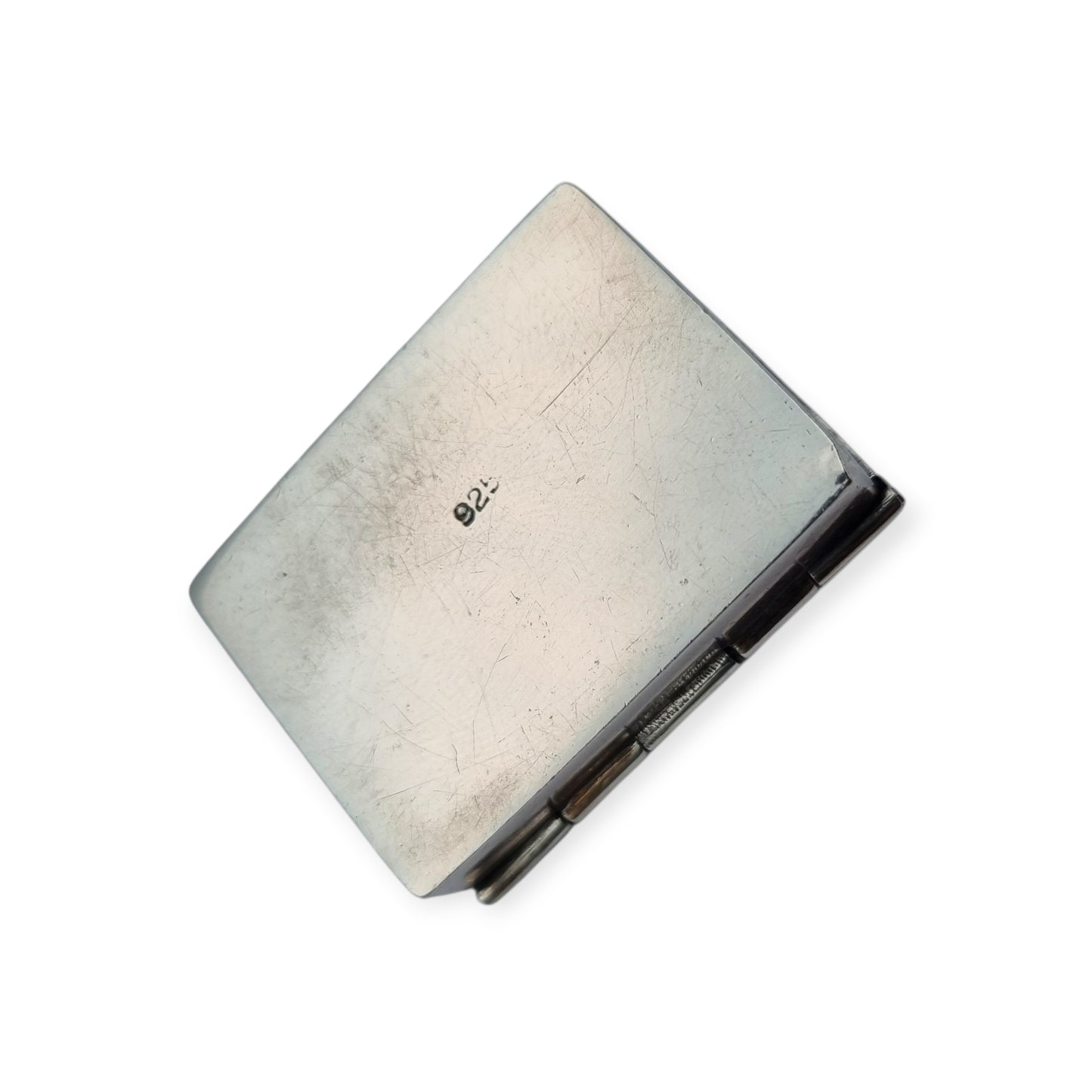 925 silver box with ethnic decoration and agate interior finish, 20th century