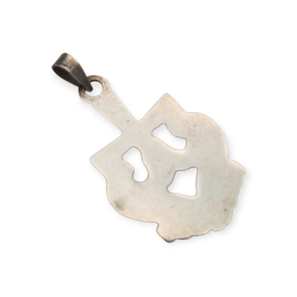 Sterling silver Cruz de los Ángeles pendant, Asturian religious design, circa 1980
