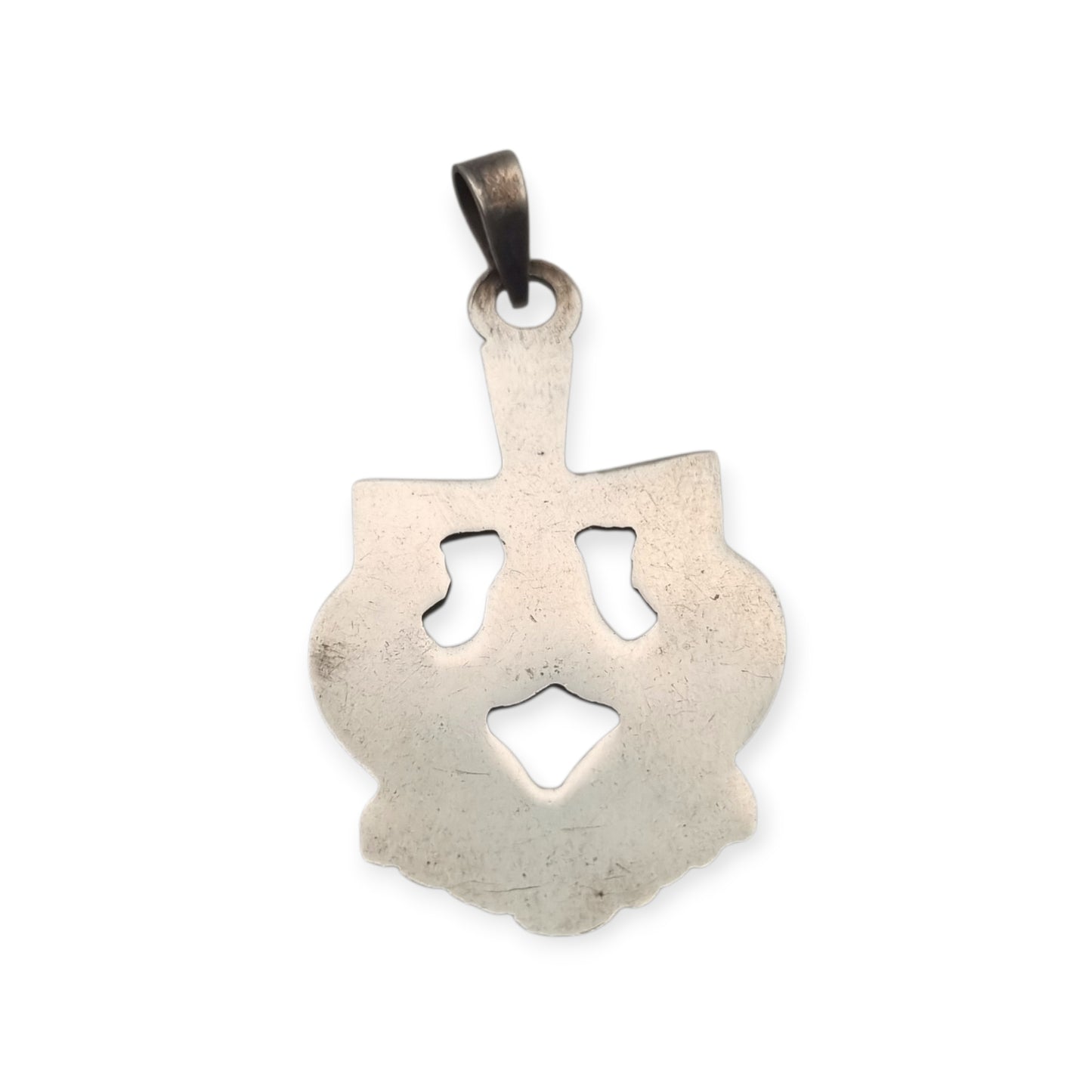 Sterling silver Cruz de los Ángeles pendant, Asturian religious design, circa 1980