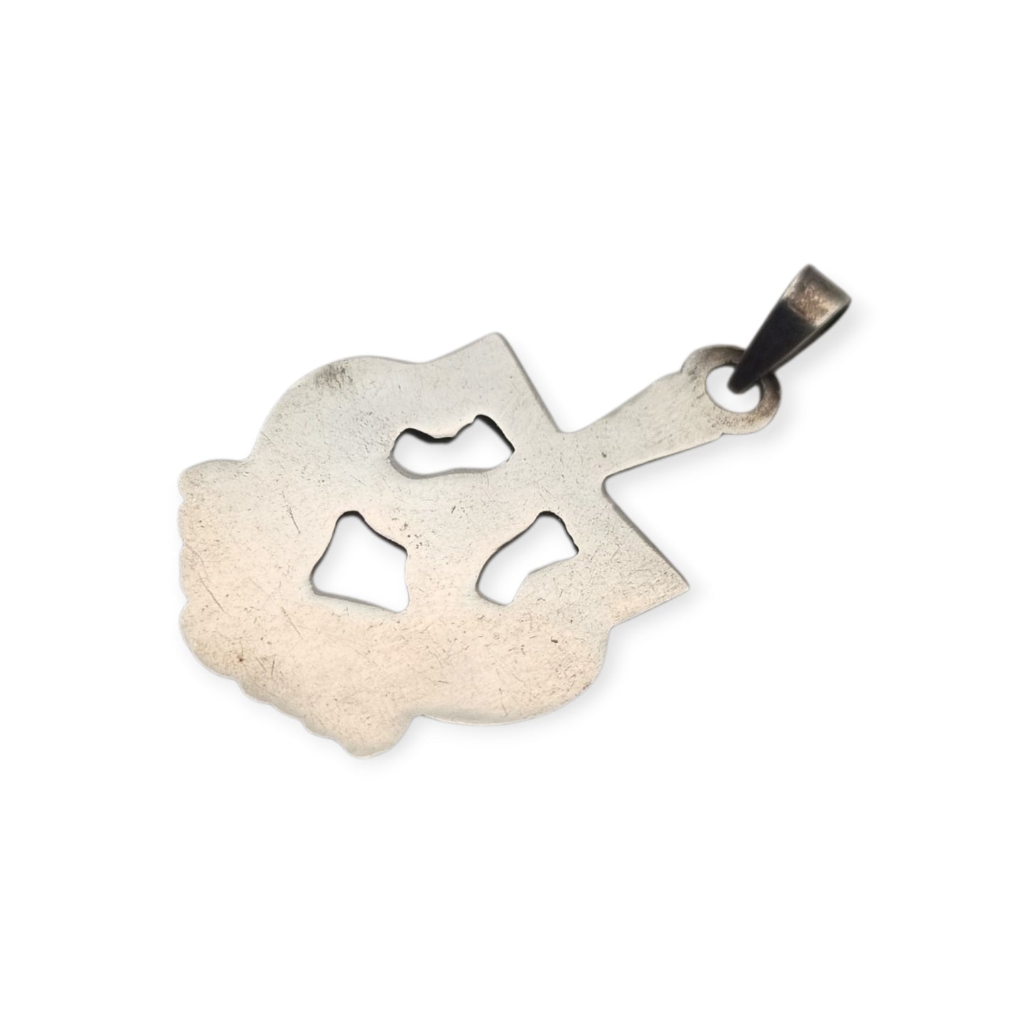 Sterling silver Cruz de los Ángeles pendant, Asturian religious design, circa 1980
