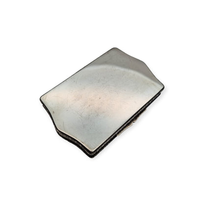 Art Nouveau rectangular box in 800 silver, Europe, circa 1910, engraved floral decoration and central monogram