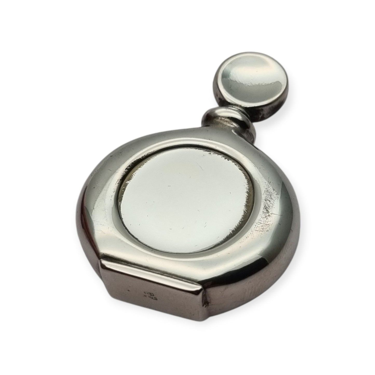 925 silver perfume bottle, classic elegant style, Italy, 1950s-60s
