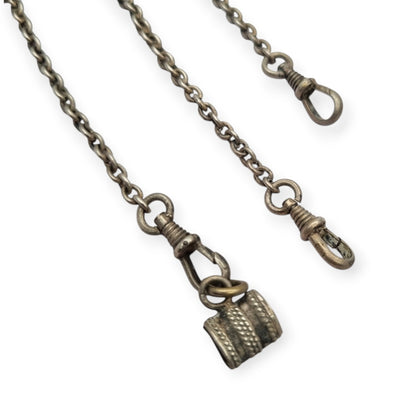 Alfiler chatelaine victoriana de plata 800 de serpiente e infinito, Europa, XIX - XX