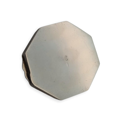 Caja floral hexagonal estilo revival barroco de plata 800, Italia circa 1930