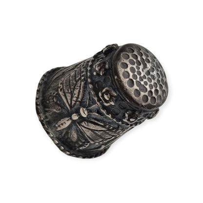 Collectible Siemens silver thimble with butterfly decoration, circa 1960
