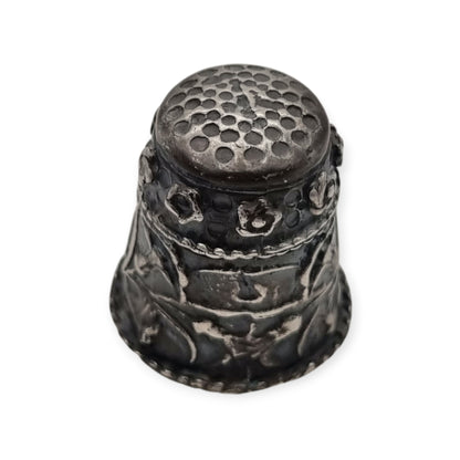 Collectible Siemens silver thimble with butterfly decoration, circa 1960
