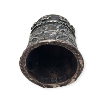 Collectible Siemens silver thimble with butterfly decoration, circa 1960