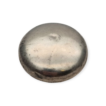 Antique silver box with floral relief and European vegetal decoration, 1930s-1940s