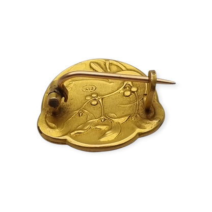 FIX Art Nouveau rolled gold brooch signed Becker, Marianne, circa 1900