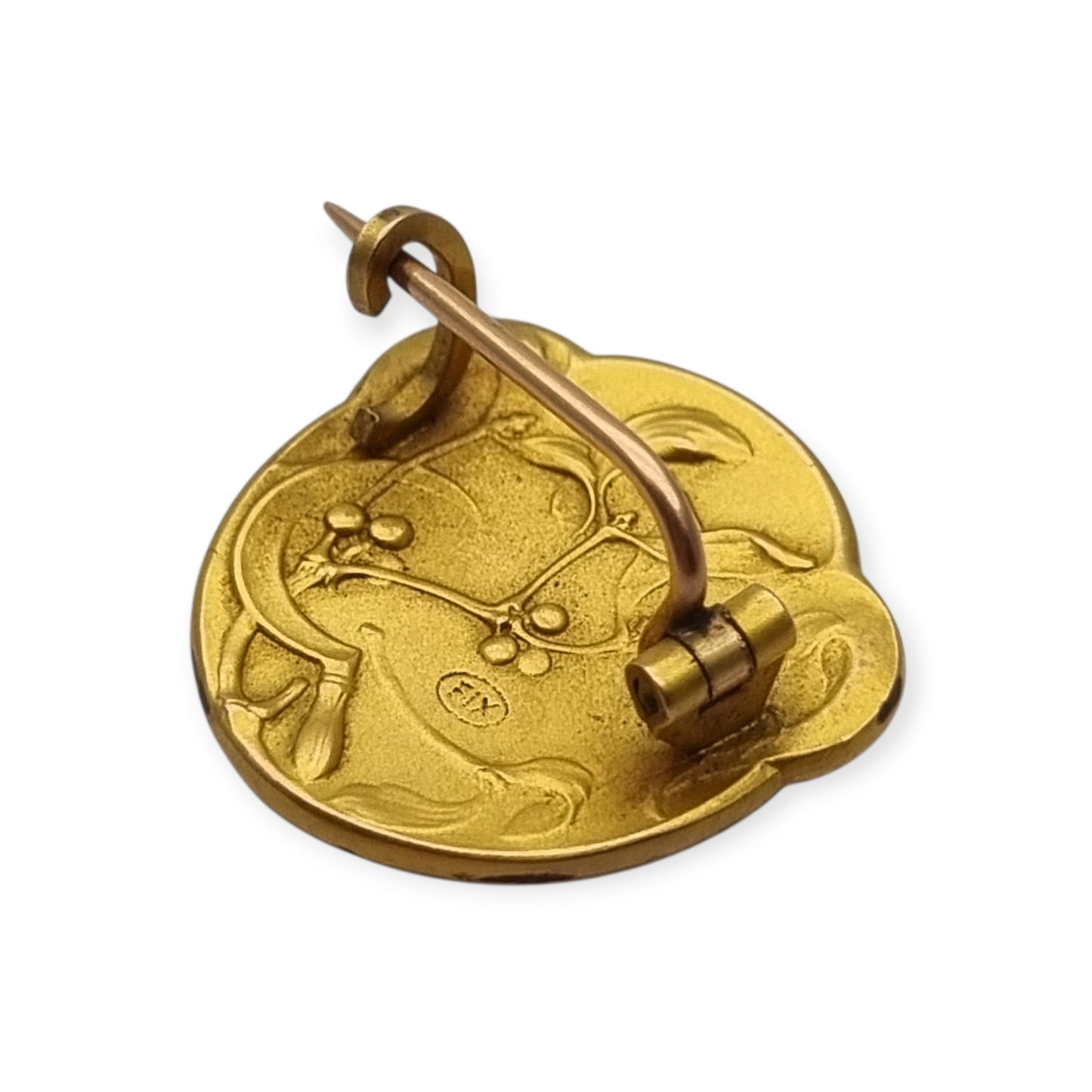 FIX Art Nouveau rolled gold brooch signed Becker, Marianne, circa 1900