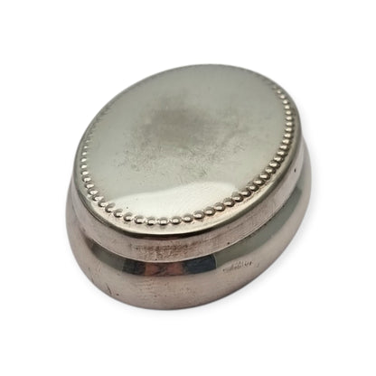 Contemporary Italian .800 Silver Oval Box, Circa 1990