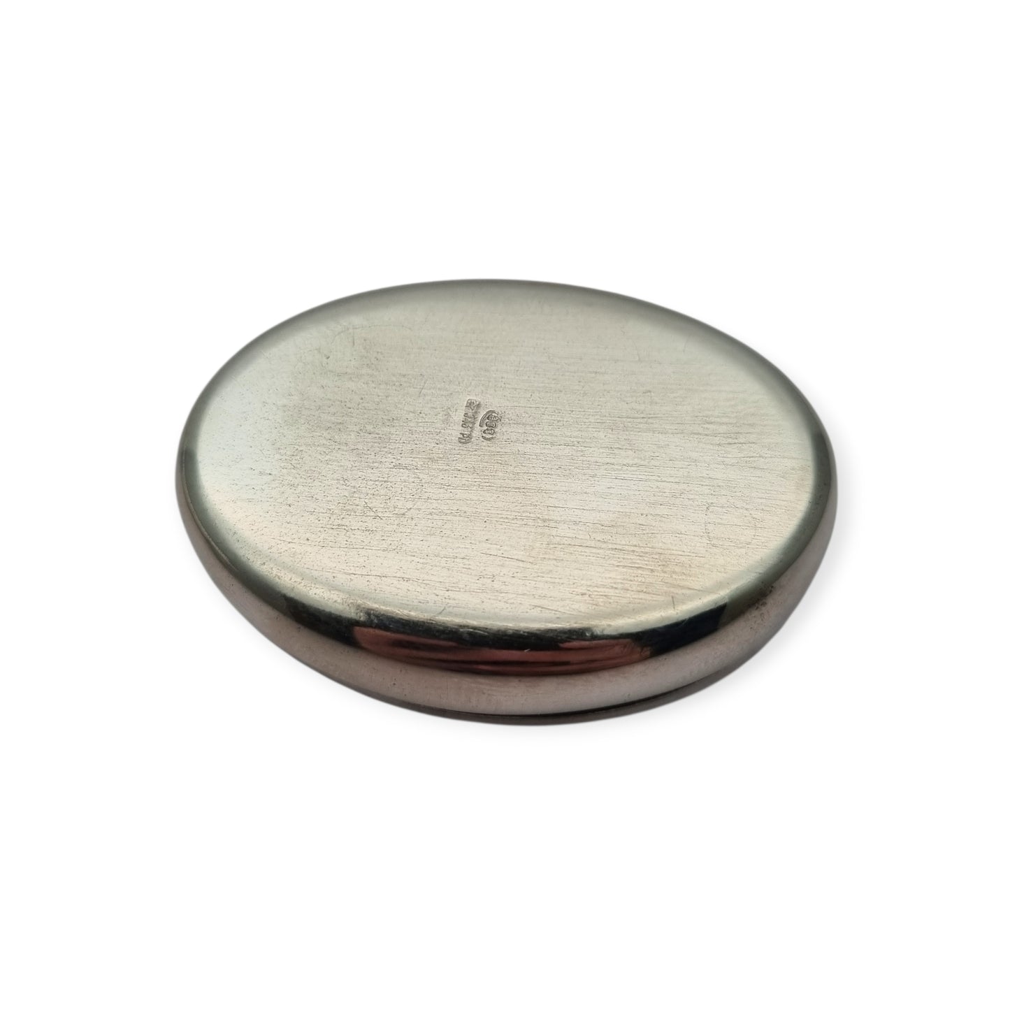 Contemporary Italian .800 Silver Oval Box, Circa 1990