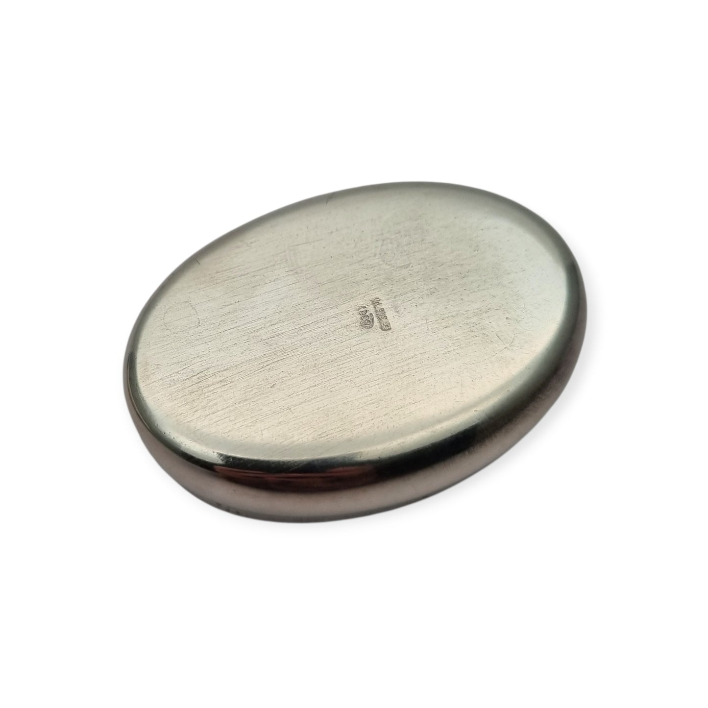 Contemporary Italian .800 Silver Oval Box, Circa 1990