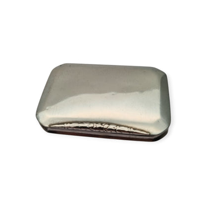 European 800 silver cigarette case with soberly decorated clasp, circa 1940-1950