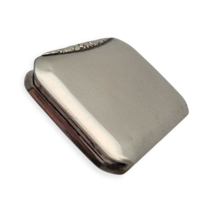 European 800 silver cigarette case with soberly decorated clasp, circa 1940-1950
