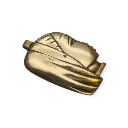 Large bronze sculptural pendant with a stylized female head, circa 1980-1990