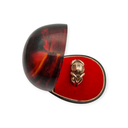 Anillo francés ORANOR bicolor plata y oro 18K estilo Art Déco tardío circa 1930-1940