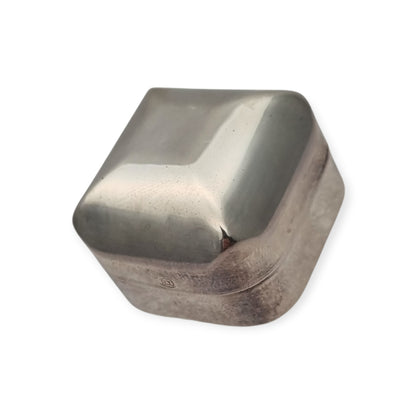 Caja de bolsillo de plata 800 diseño modernista italiano, estilo Mid-Century Modern, ca. 1968–1975