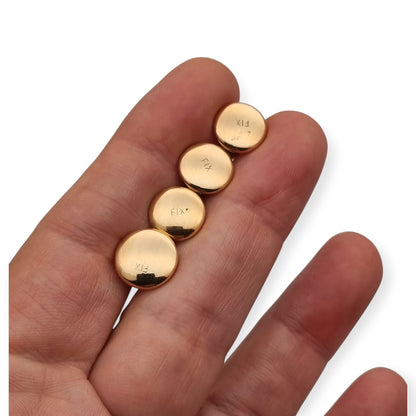 French Shirt Studs FIX Rolled Gold Art Nouveau Belle Époque Set of 4 c. 1900