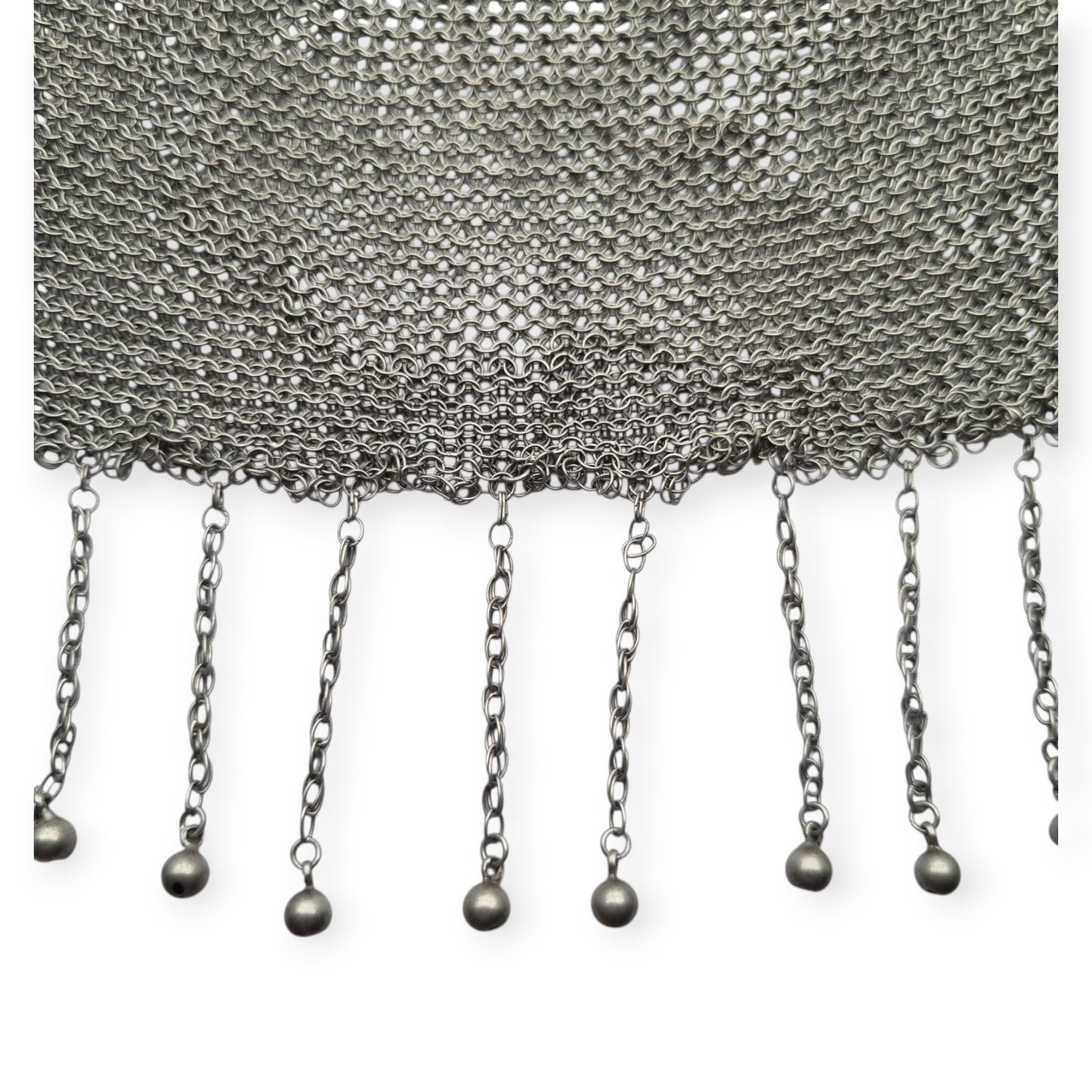 Bolso Antiguo de Malla en Plata 800 Art Nouveau con Boquilla Calada y Aves Estilizadas ca. 190