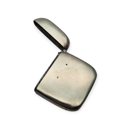 Belle Époque silver-plated pocket match safe, Neoclassical style circa 1890–1920