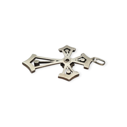 Cruz victoriana de plata con granates, pedrería y perlas, Renaissance Revival, ca. 1890–1900