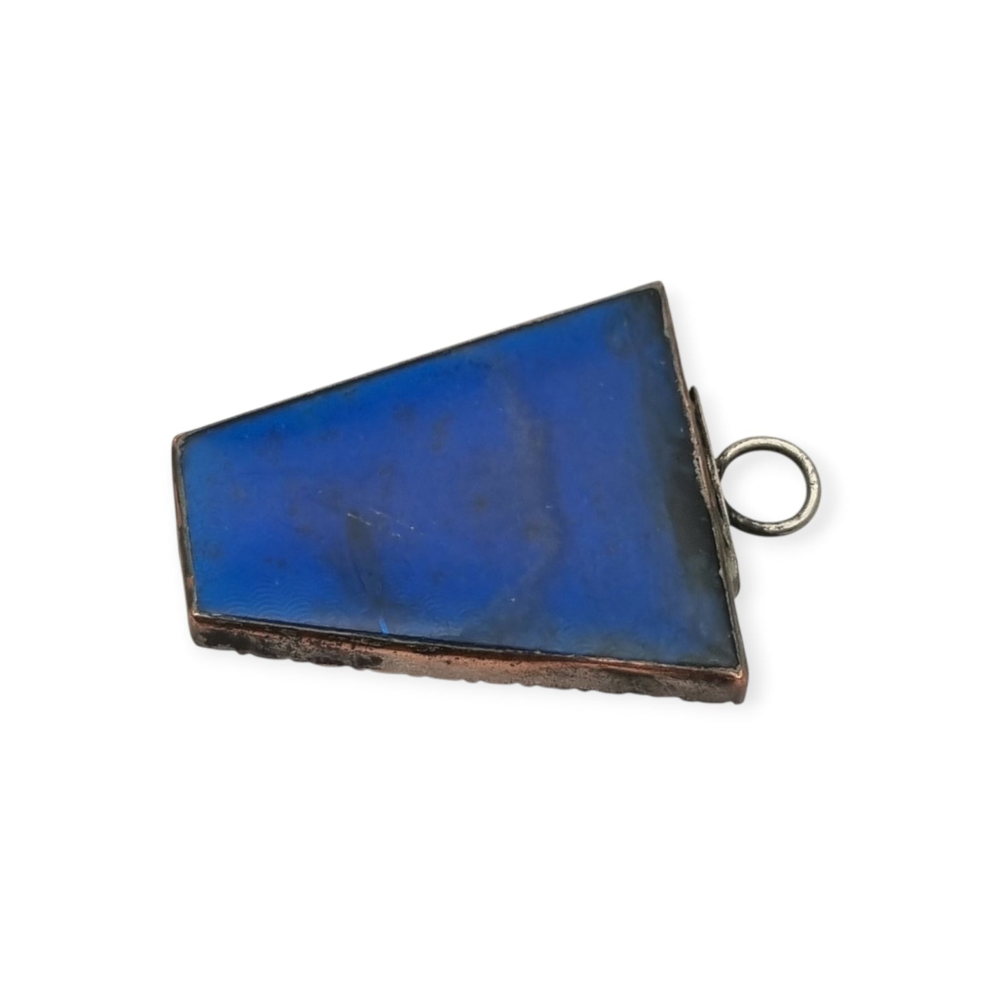 French romantic sentimental "To me" pendant in metal with glass paste and blue enamel, ca. 1800–1840