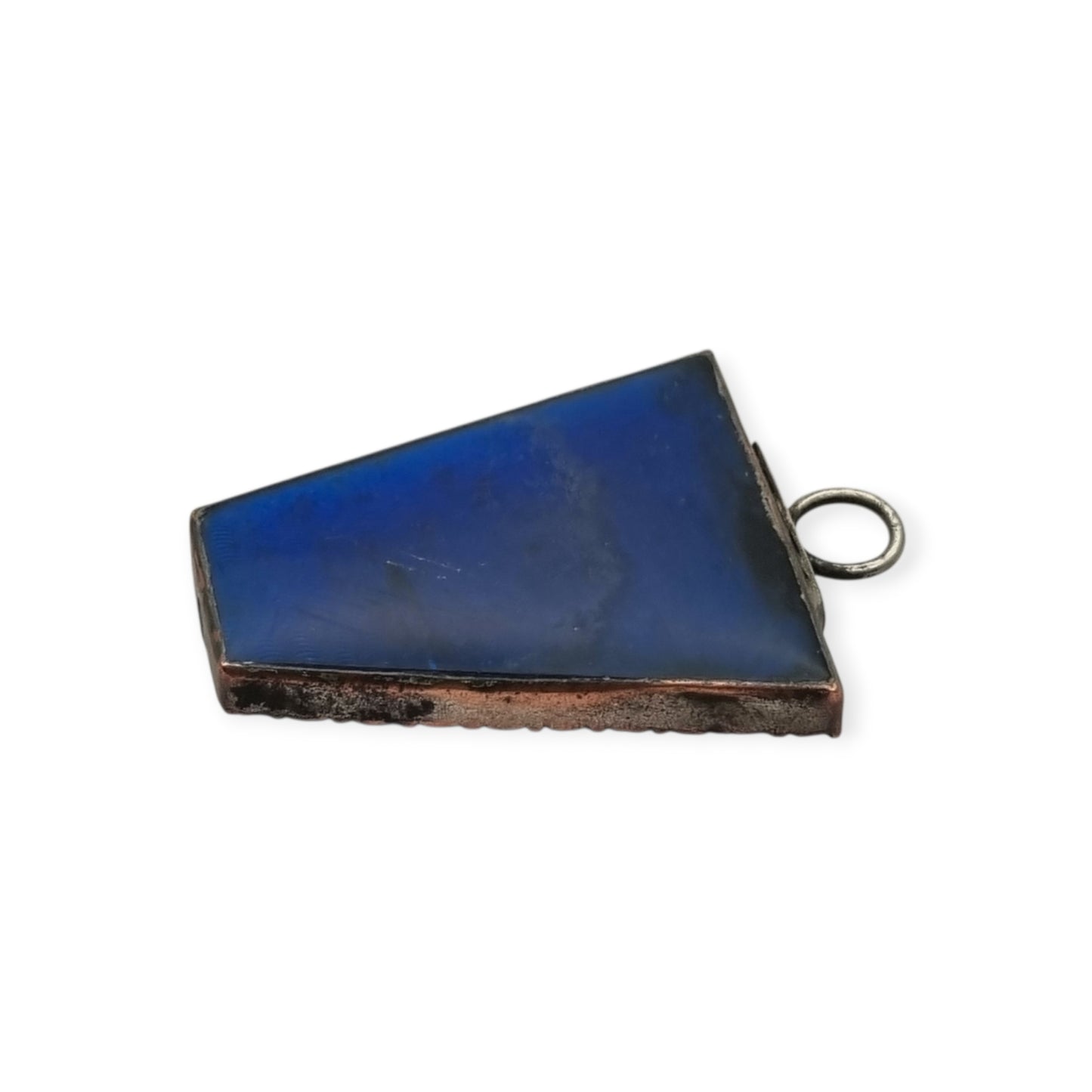 French romantic sentimental "To me" pendant in metal with glass paste and blue enamel, ca. 1800–1840