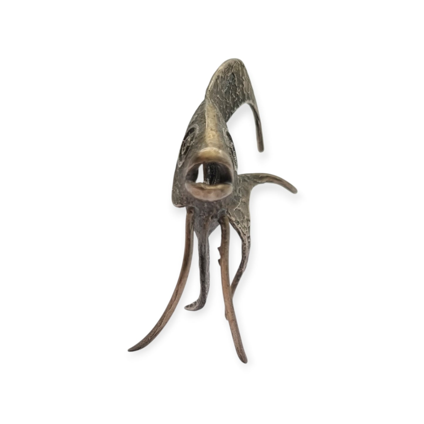 Mid-Century Italian ornamental fish in 800 silver, Oreficeria Medicea 32 AR, sculptural modernism, c. 1959–1968