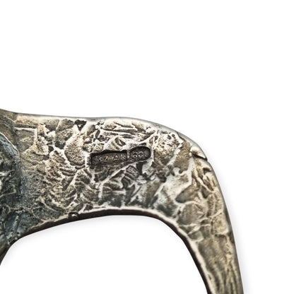 Mid-Century Italian ornamental fish in 800 silver, Oreficeria Medicea 32 AR, sculptural modernism, c. 1959–1968