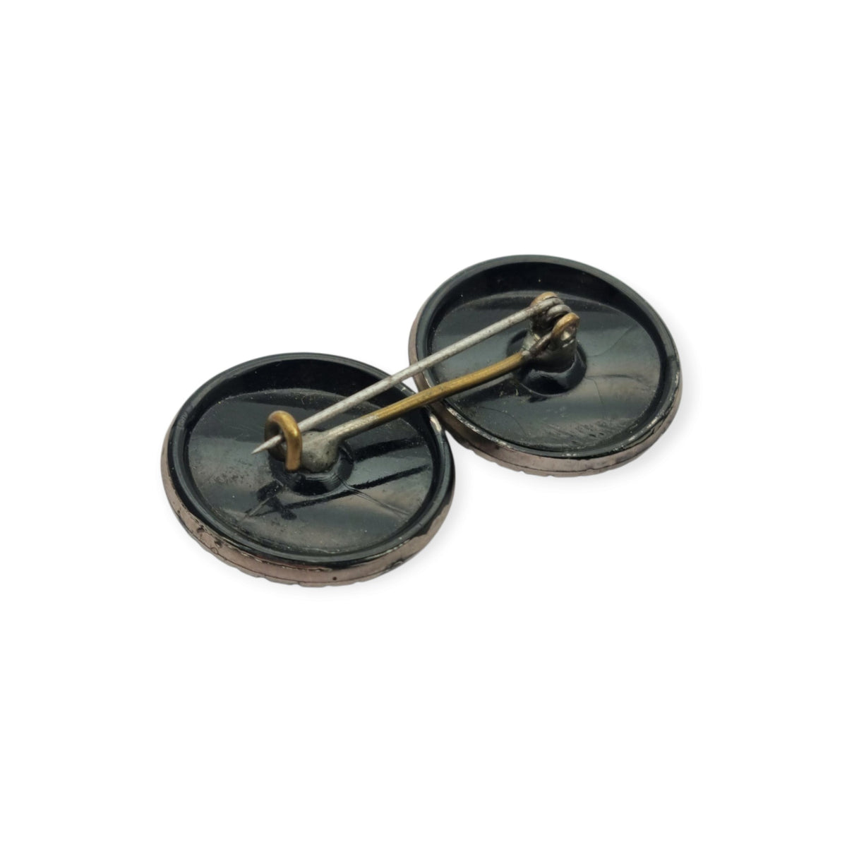 Broche doble Art Déco bicolor, época Charleston, circa 1925–1935