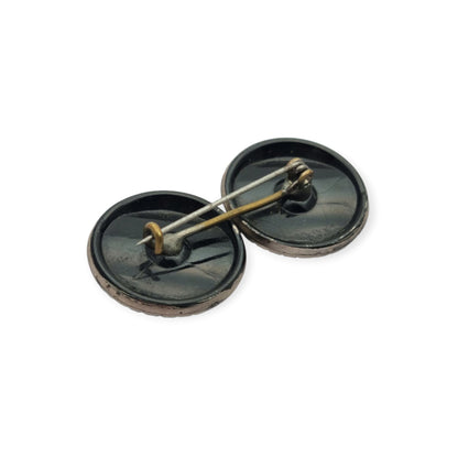 Broche doble Art Déco bicolor, época Charleston, circa 1925–1935
