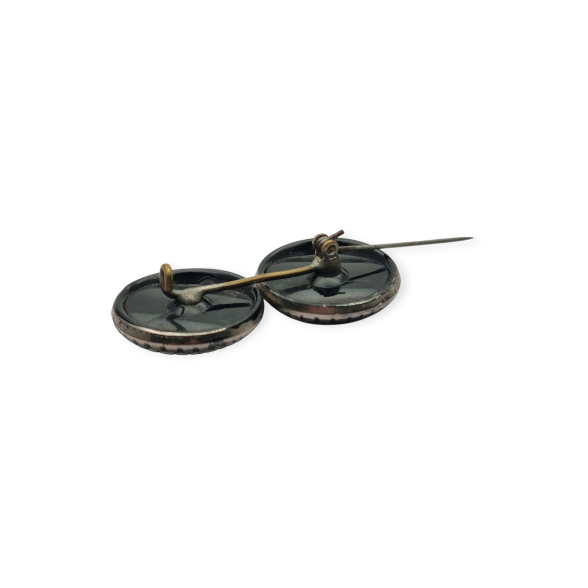Broche doble Art Déco bicolor, época Charleston, circa 1925–1935