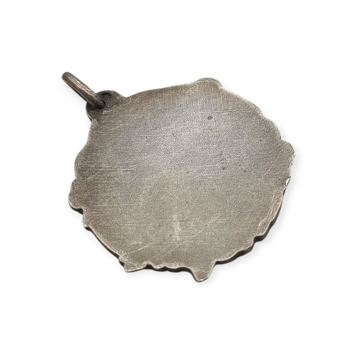 Antique Modernist Silver Madonna Medal, Art Nouveau Religious Jewelry, Spain, c. 1920