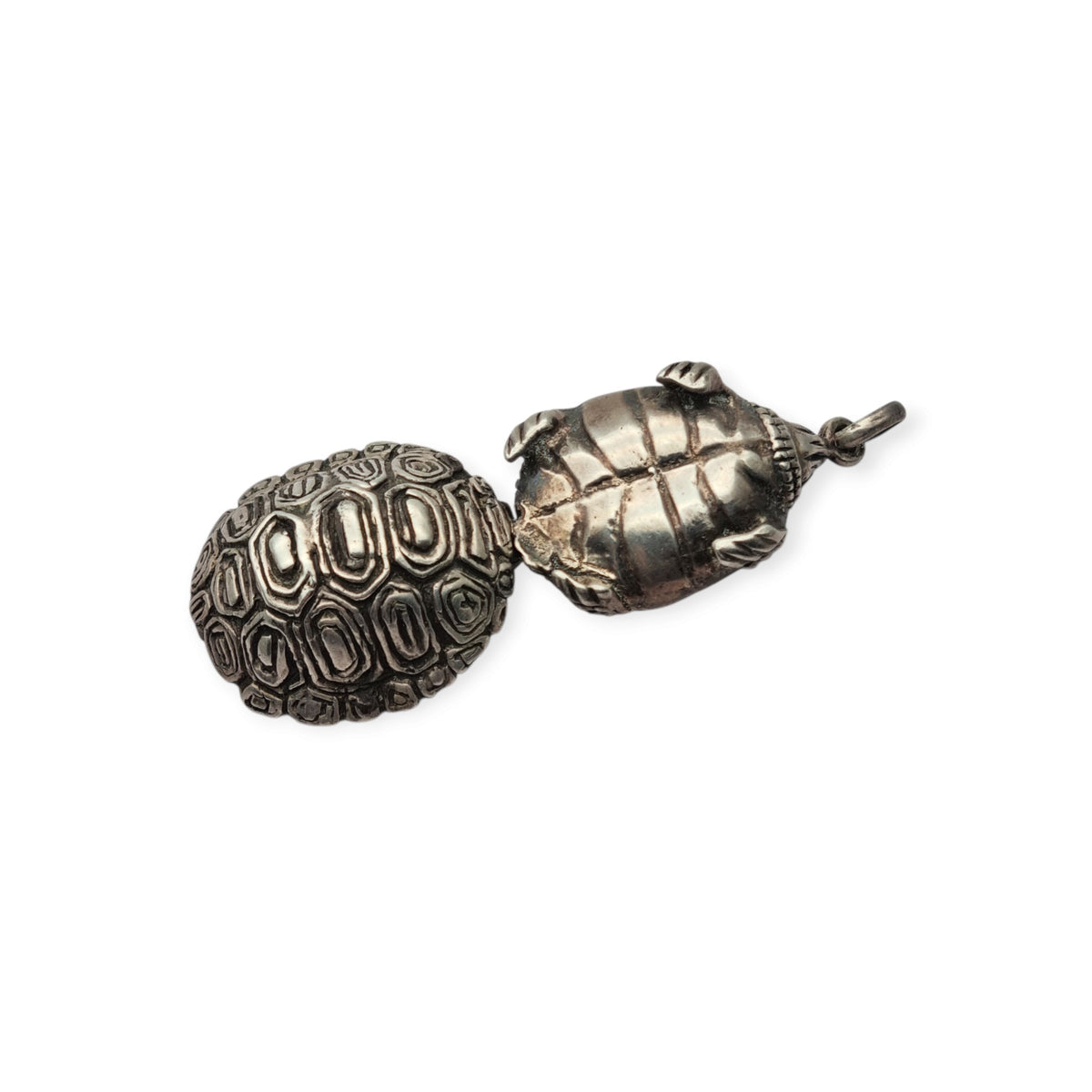 Vintage silver pendant with articulated turtle, Spain, 1970s-80s