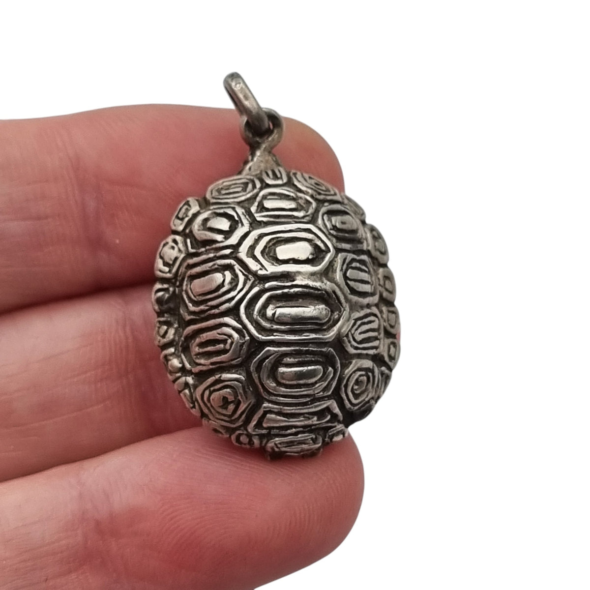 Vintage silver pendant with articulated turtle, Spain, 1970s-80s
