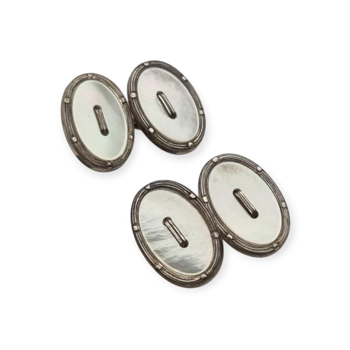 Gemelos eduardianos en plata 800 y nácar, Europa continental, ca. 1905–1930
