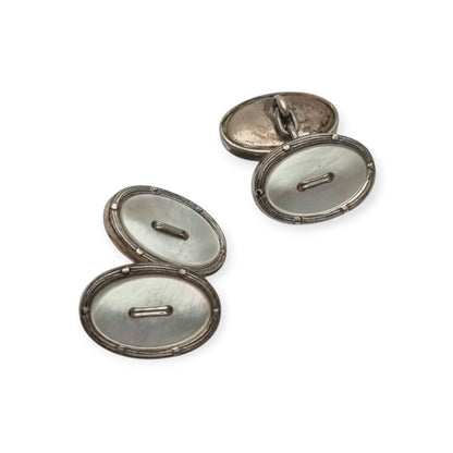 Gemelos eduardianos en plata 800 y nácar, Europa continental, ca. 1905–1930