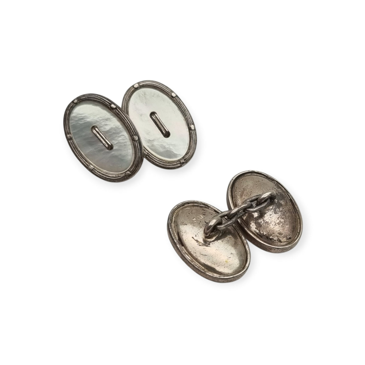 Gemelos eduardianos en plata 800 y nácar, Europa continental, ca. 1905–1930