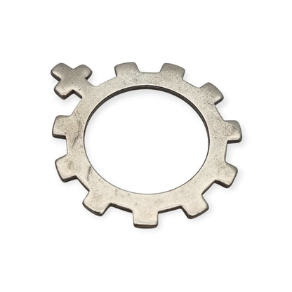 Rosario de dedo, anillo decenario de Fátima en metal plateado, Circa 1950-1970