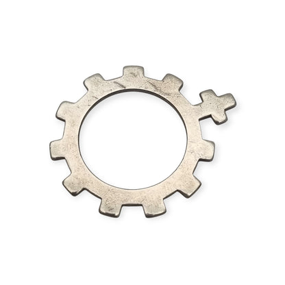 Rosario de dedo, anillo decenario de Fátima en metal plateado, Circa 1950-1970