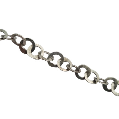 Long handcrafted ethnic silver necklace, Rihanna style, Tunisian tradition, c. 1950–1970