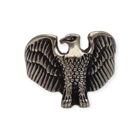 Vintage 925 silver ring with eagle with outstretched wings, animal jewelry · Spain, ca. 1990–2000
