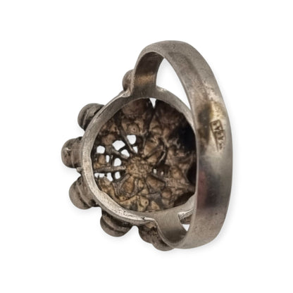 Vintage 925 silver charro ring, traditional Salamanca filigree · Spain, ca. 1980–1990